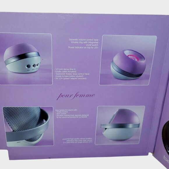 Boynq Le Samedi Stereo Speakers Pink Supremacy for PC volume treble bass control - Picture 8 of 10